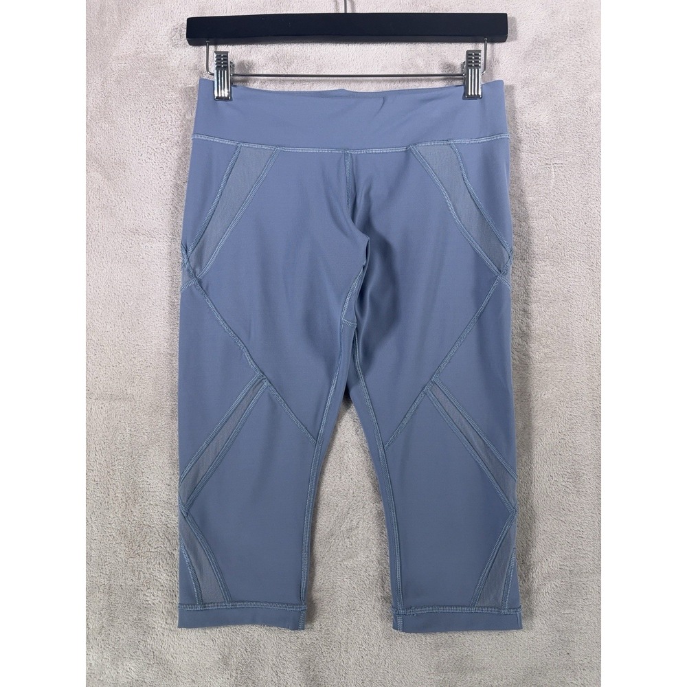 Lululemon Cool To Street Crop Leggings Womens 6 Blue Seam Detail Athletic